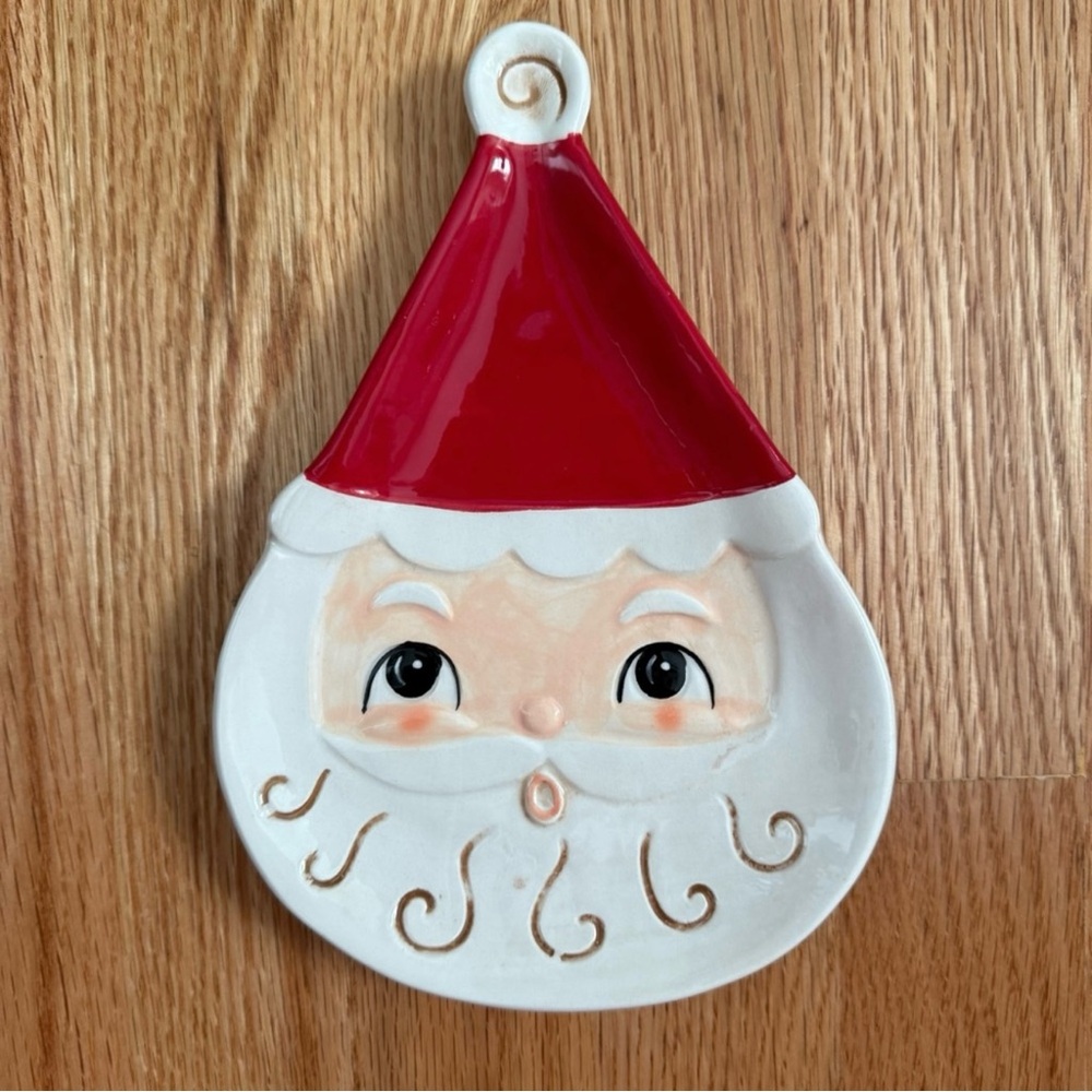 Festive Santa Claus Ceramic Spoon Rest - Picture 2 of 5